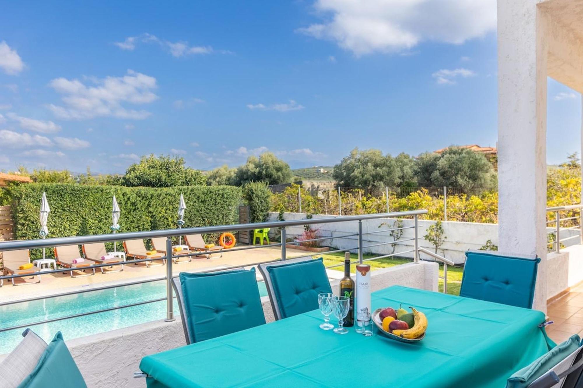 Amazing Villa Chrysanthi With Private Pool In Heraklion Epano Vathia Экстерьер фото